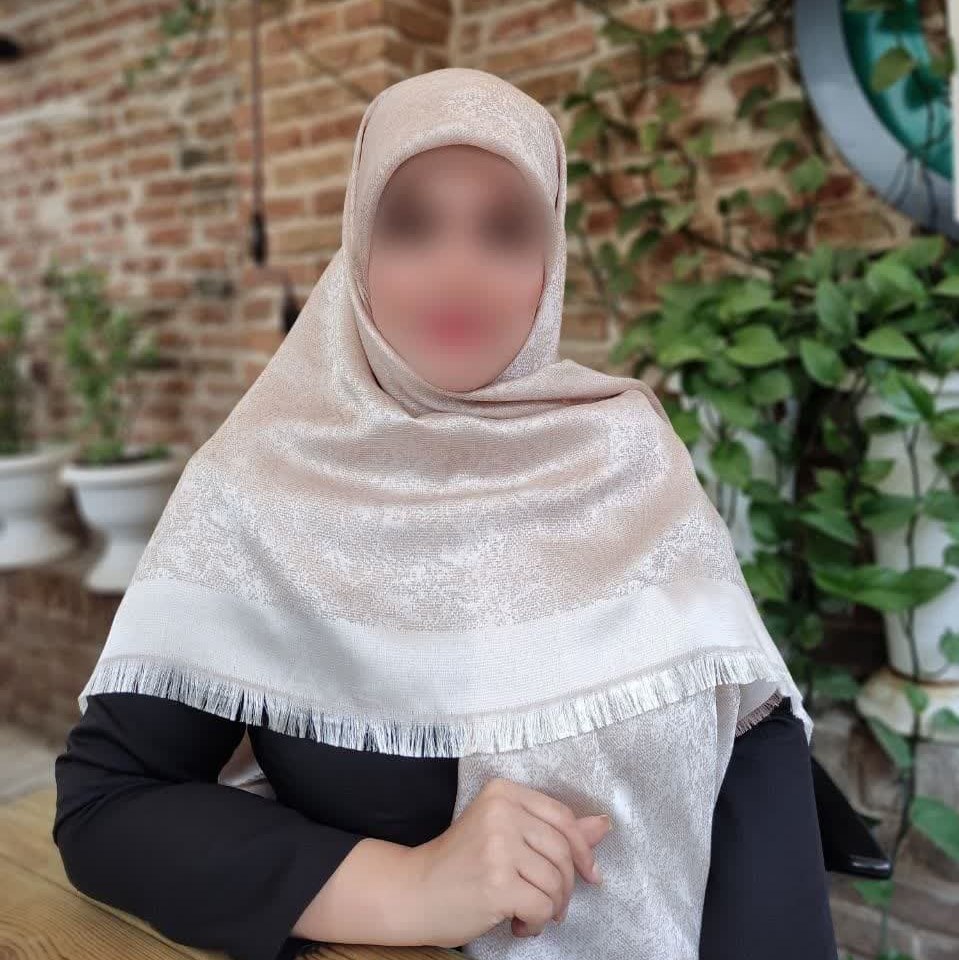 روسری نخ ابریشم ژاکارد دورو لمه دار ریشه پرزی کیفیت بی نظیر قواره 140 کد6