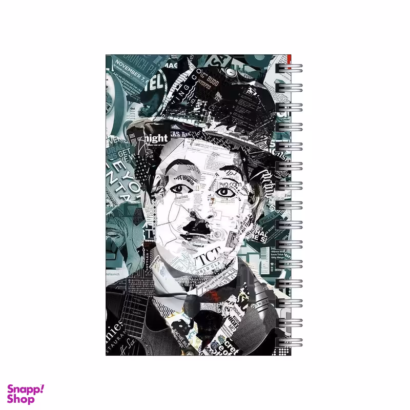 دفترچه یادداشت مدل to do list طرح کلاژ چارلی چاپلین کد 9546216