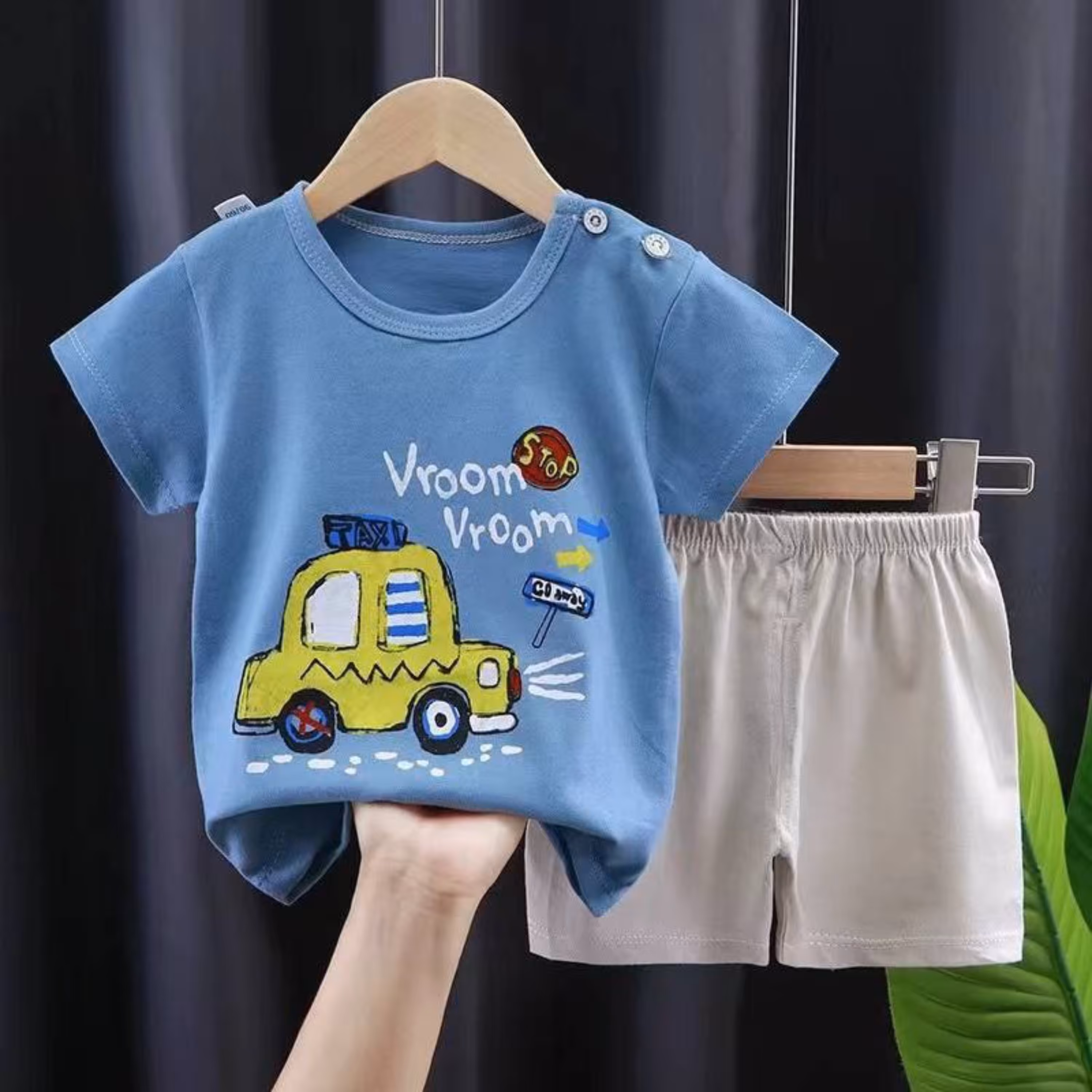 ست راحتی نخی پسرانه ماشینی