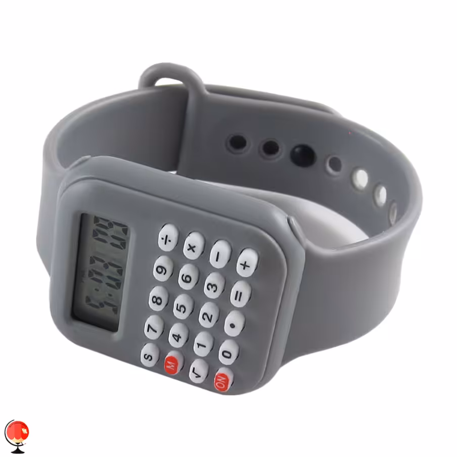 ساعت مچی ماشین حساب دار رنگ طوسی