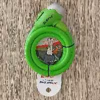 قفل دوچرخه 120 سانتی برندXDS با روکش لاستیکی رنگ سبز جفت کلید 