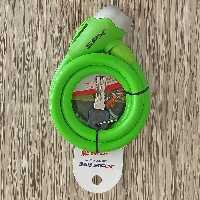 قفل دوچرخه 120 سانتی برندXDS با روکش لاستیکی رنگ سبز جفت کلید 