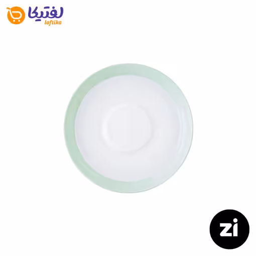 نعلبکی زیر استکانی چینی زرین Zi فرم اس سایز 12 پاستل سبز