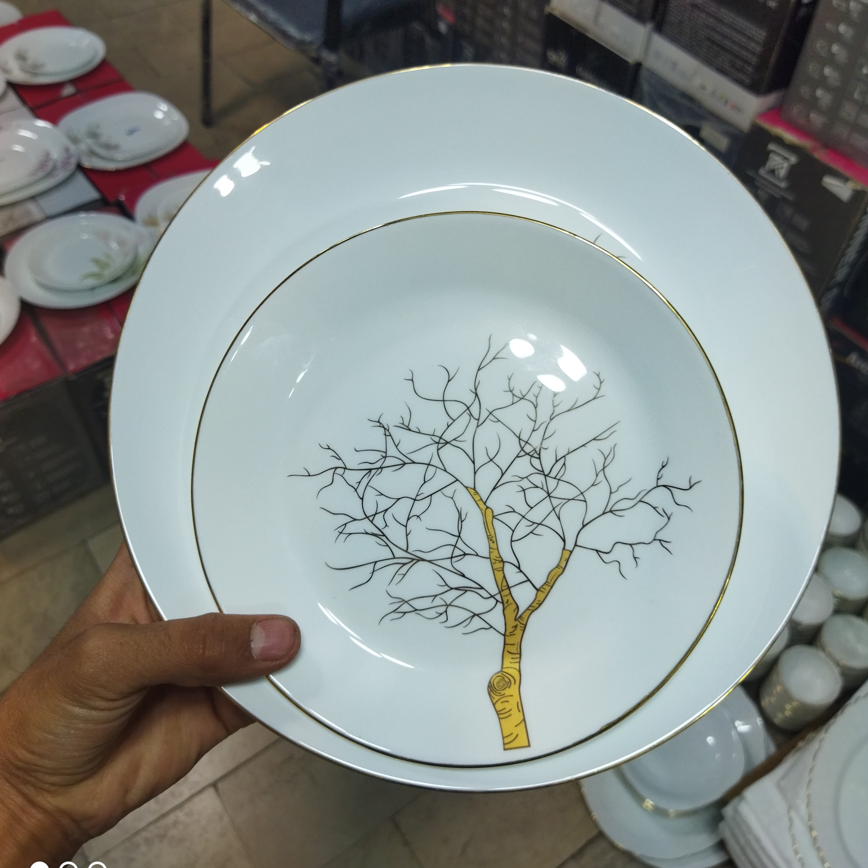 آرکوپال شش نفره طرح درخت طلایی دور طلایی