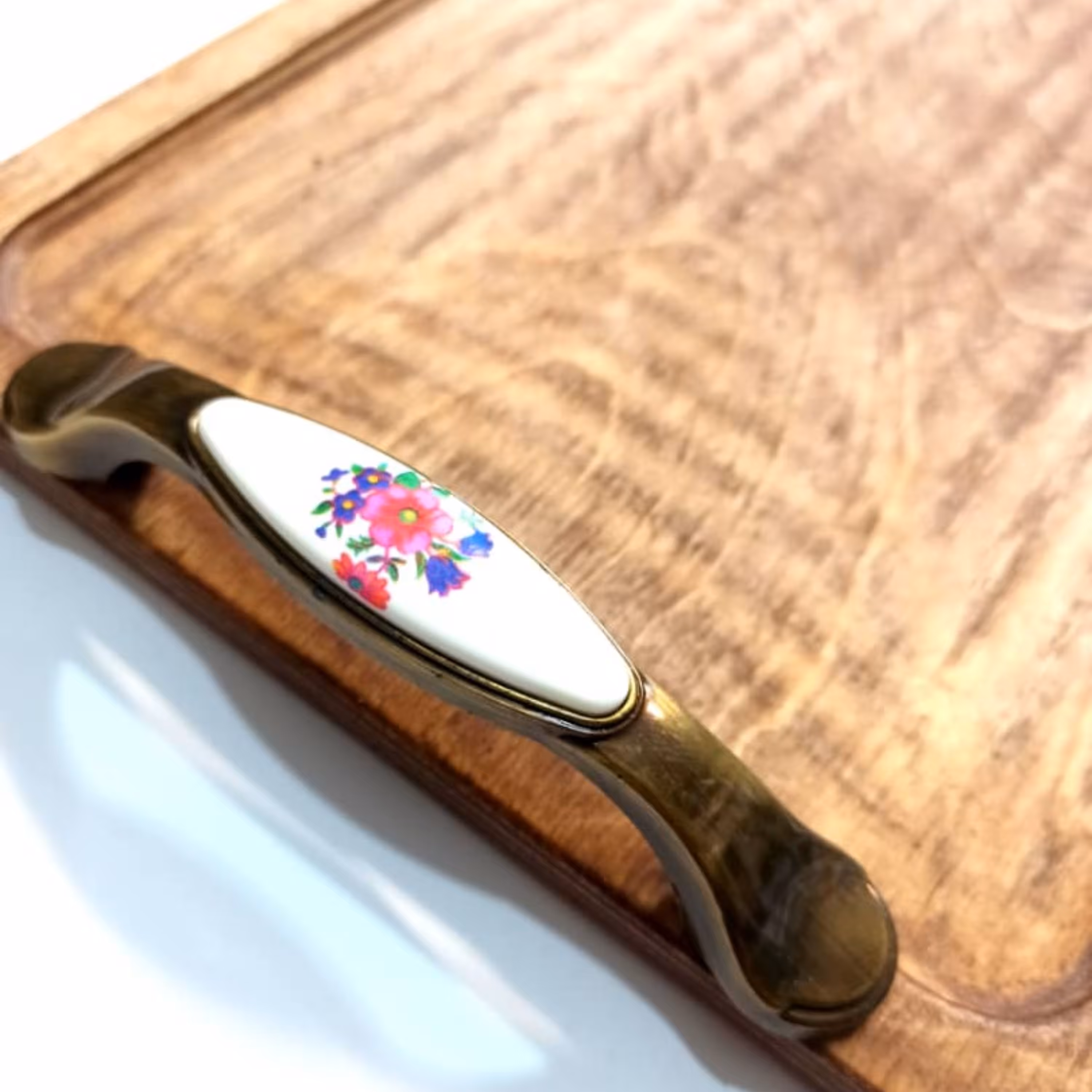 سینی چوبی سه لایه ضد آب دسته ی فلزی قابل شستشو تک و عمده