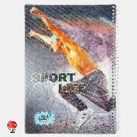 دفتر مشق 100 برگ سیمی طرح اسپرت جلد طلقی آپادانا