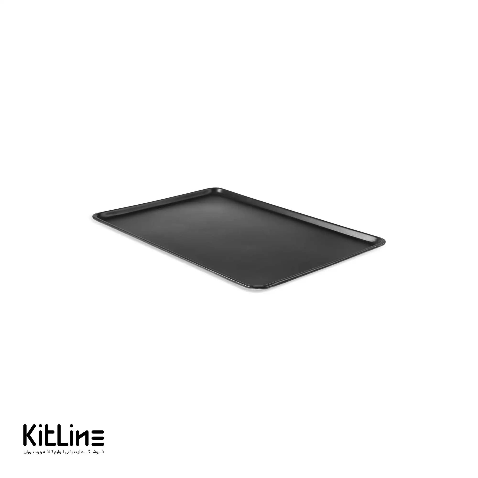 سینی فر 40×60 سانتیمتری آلومینیومی روکش تفلونی مشکی دور مفتولی