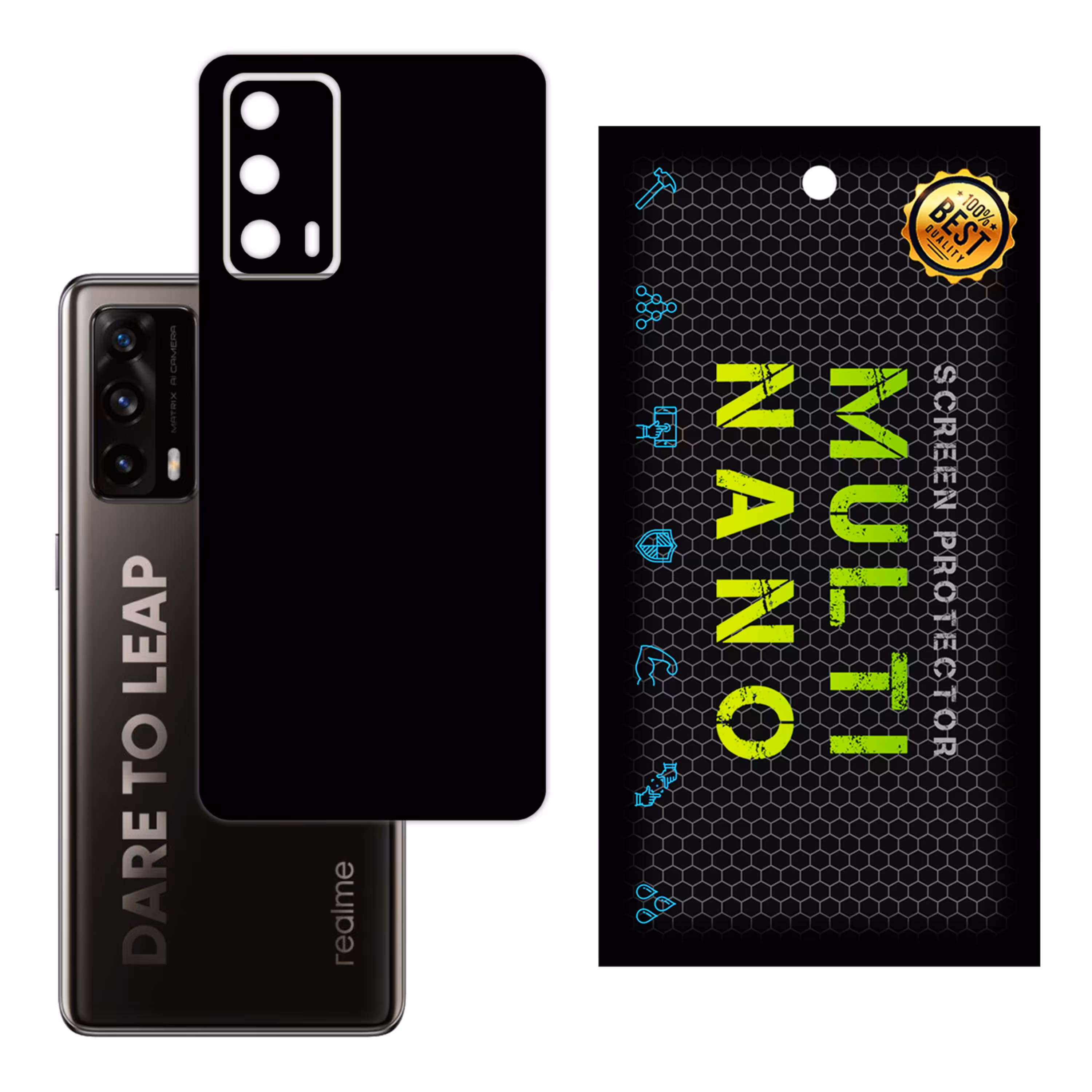 برچسب پوششی MultiNano مدل X-F1M-Black برای پشت موبایل  ریلمی  X7 Pro Ultra
