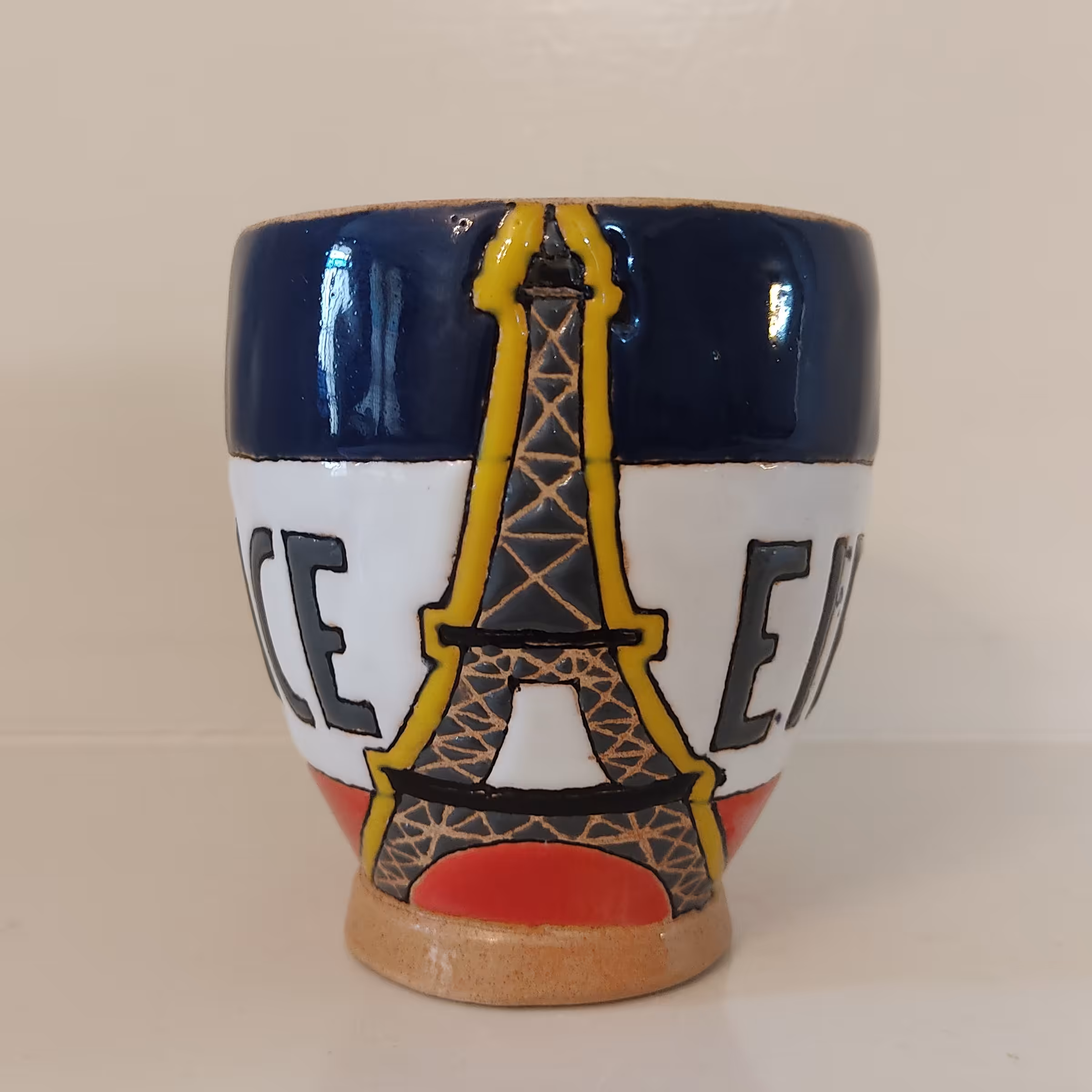 ماگ(لیوان) میناکاری سفال طرح ایفل فرانسه 