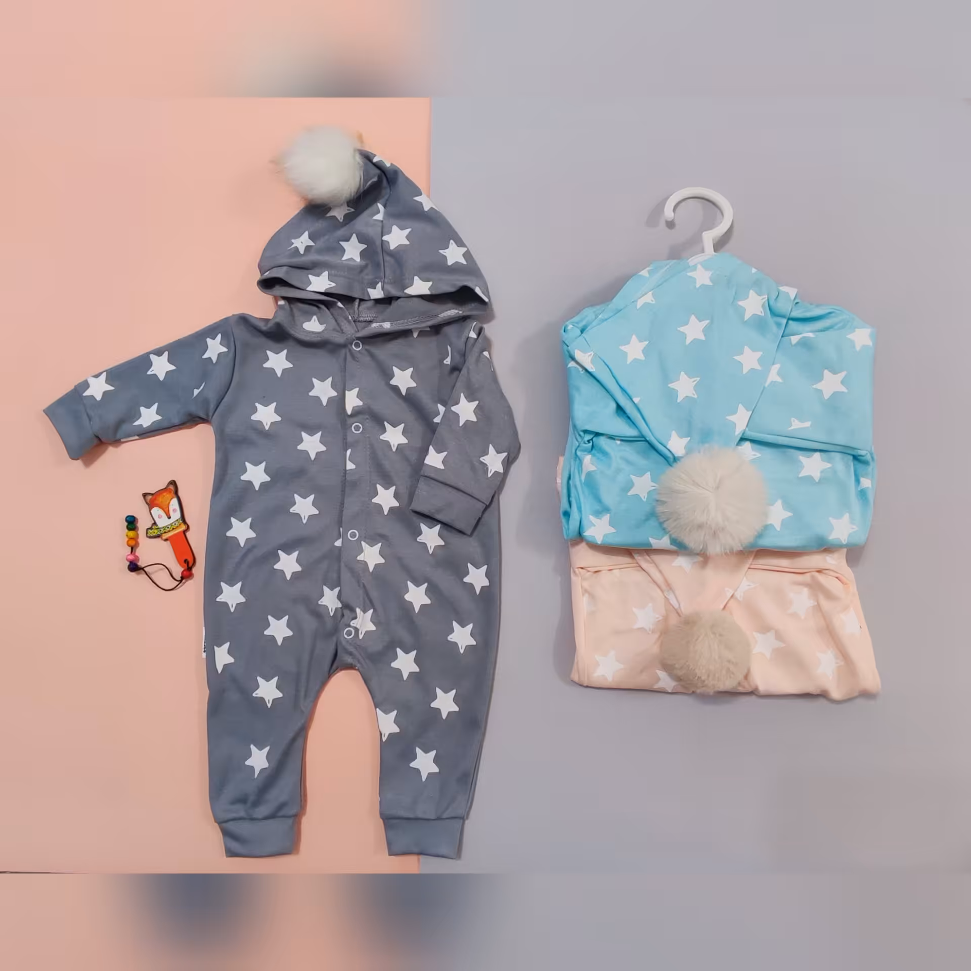 سرهمی بچه گانه کلاهدار نخ پنبه 4 فصل