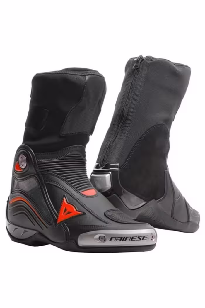 کفش و بوت موتورسیکلت چند رنگ مردانه موتور پوتین چرمی محوری D1 Blk Red Flluo داینس Dainese
