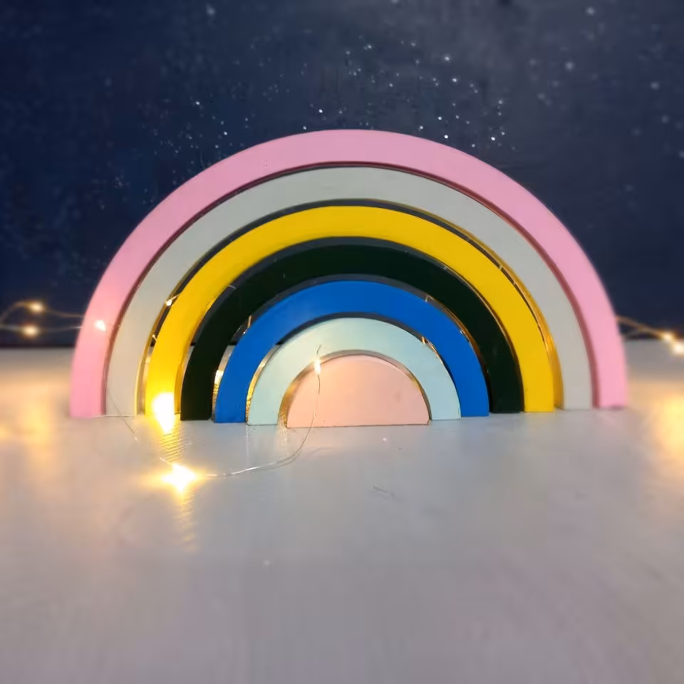 رنگین کمان چوبی