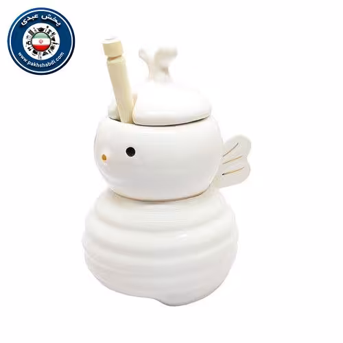 ظرف عسل خوری سرامیکی طرح زنبور