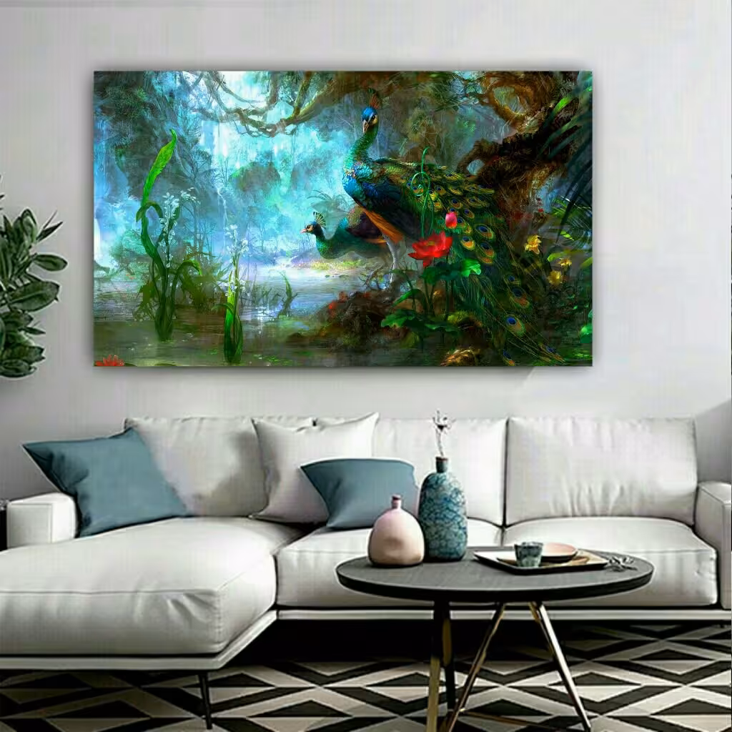 تابلو شاسی طرح طاووس سایز 30×40