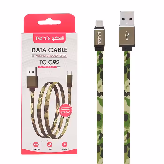کابل شارژ Type-C تسکو TSCO C92 ارتشی