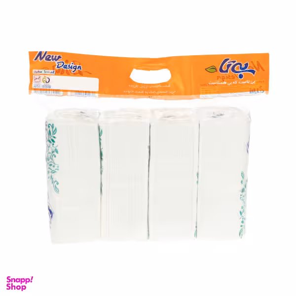 دستمال کاغذی 200 برگ بیتا مدل 1000 White بسته 4 عددی
