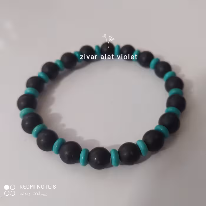 دستبند اونیکس و فیروزه واشری