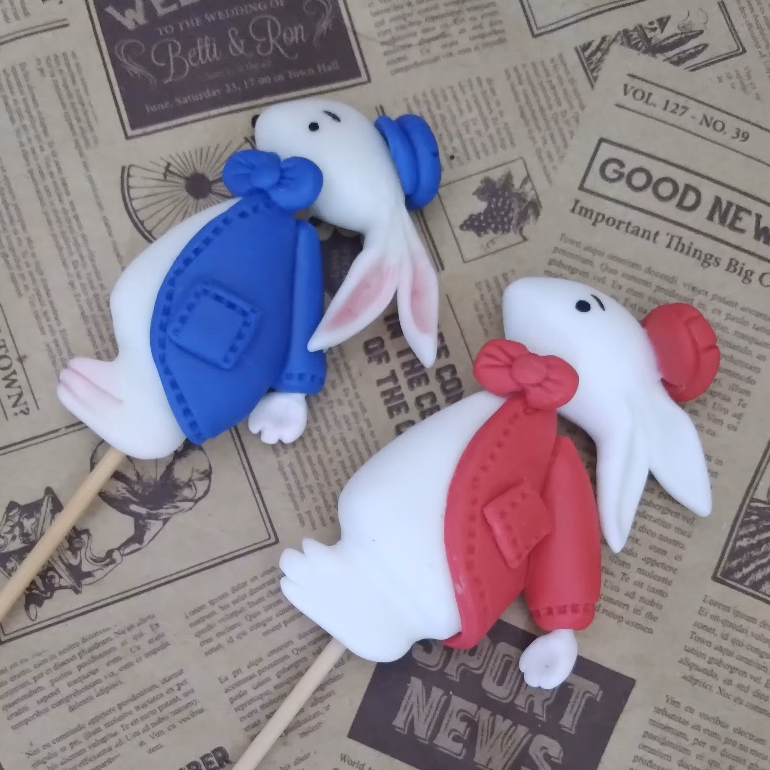 مجسمه خرگوش خمیری