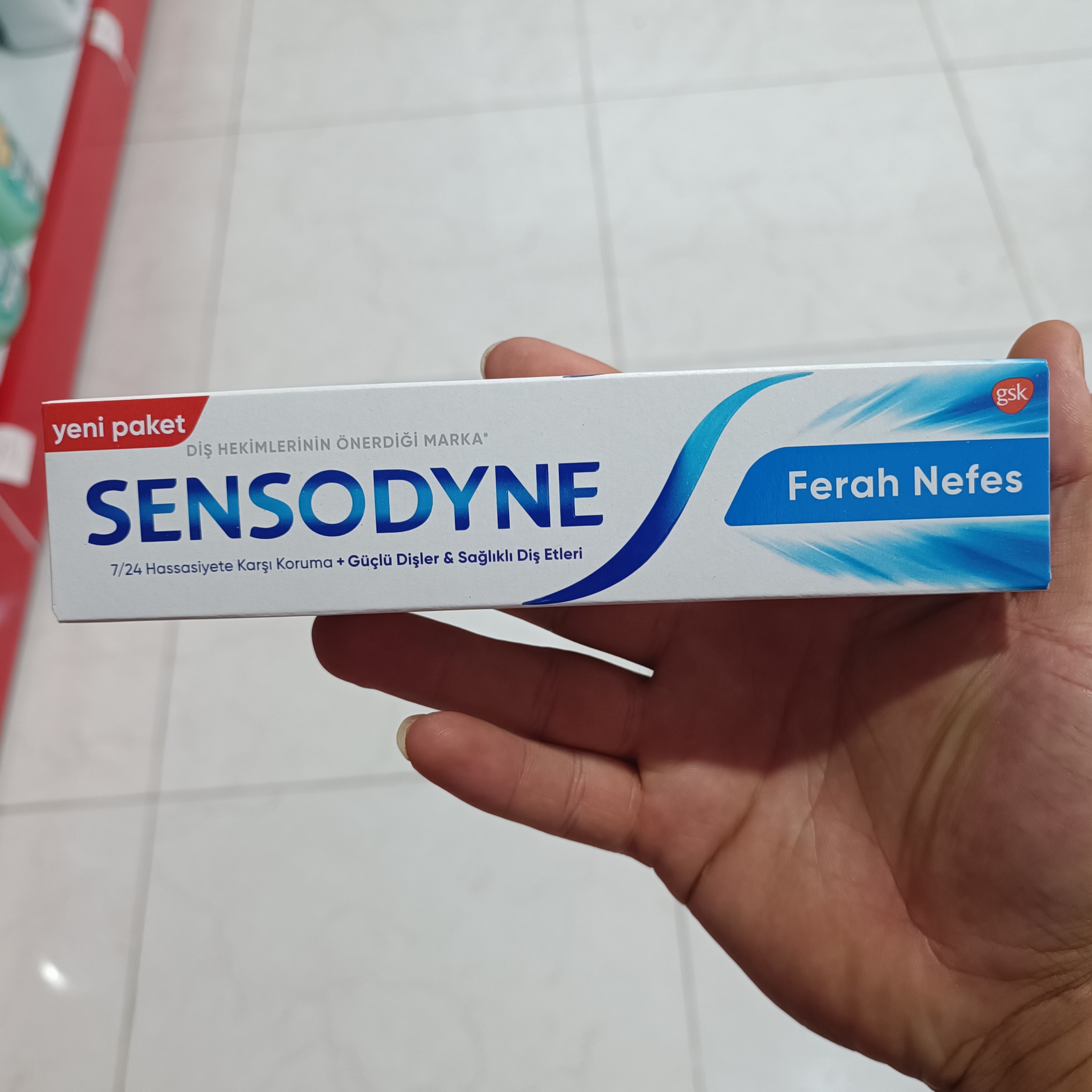 خمیر دندان سنسوداین آبی مدل ferah nefes حجم 100 میل