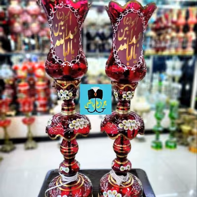 شمعدان لاله مذهبی مدل عکس برجسته