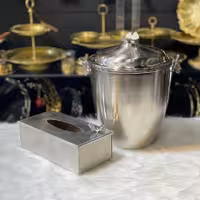 سطل و جا دستمال درب دار