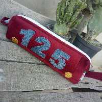 جامدادی پارچه ای با طرح گل 02