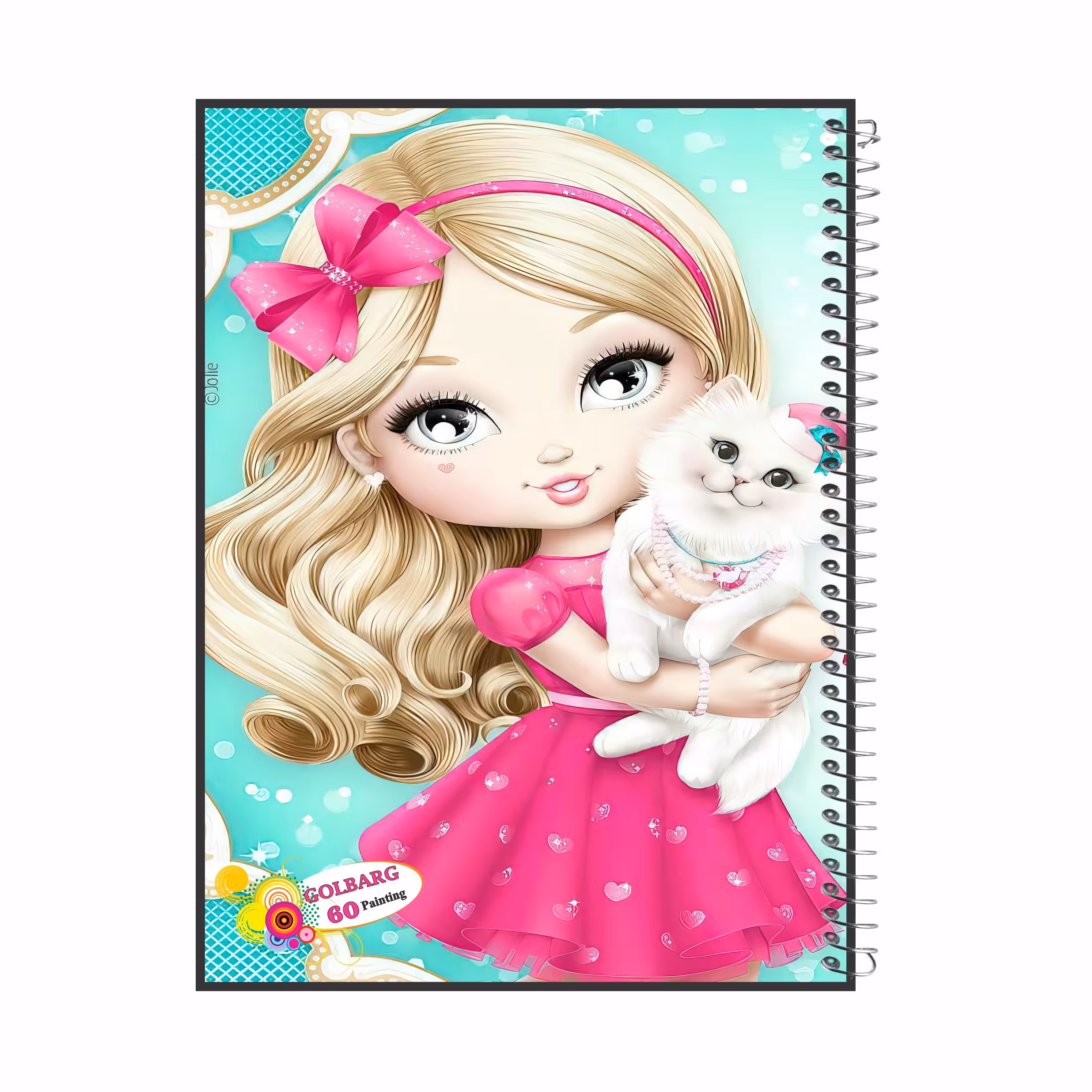 دفتر نقاشی 60 برگ گلبرگ طرح دخترانه کد 164