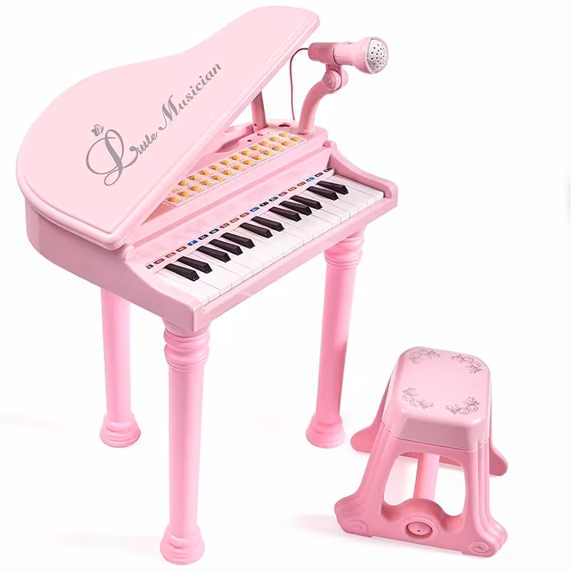 پیانو اسباب بازی صورتی با میکروفن مدل P/1504A/A