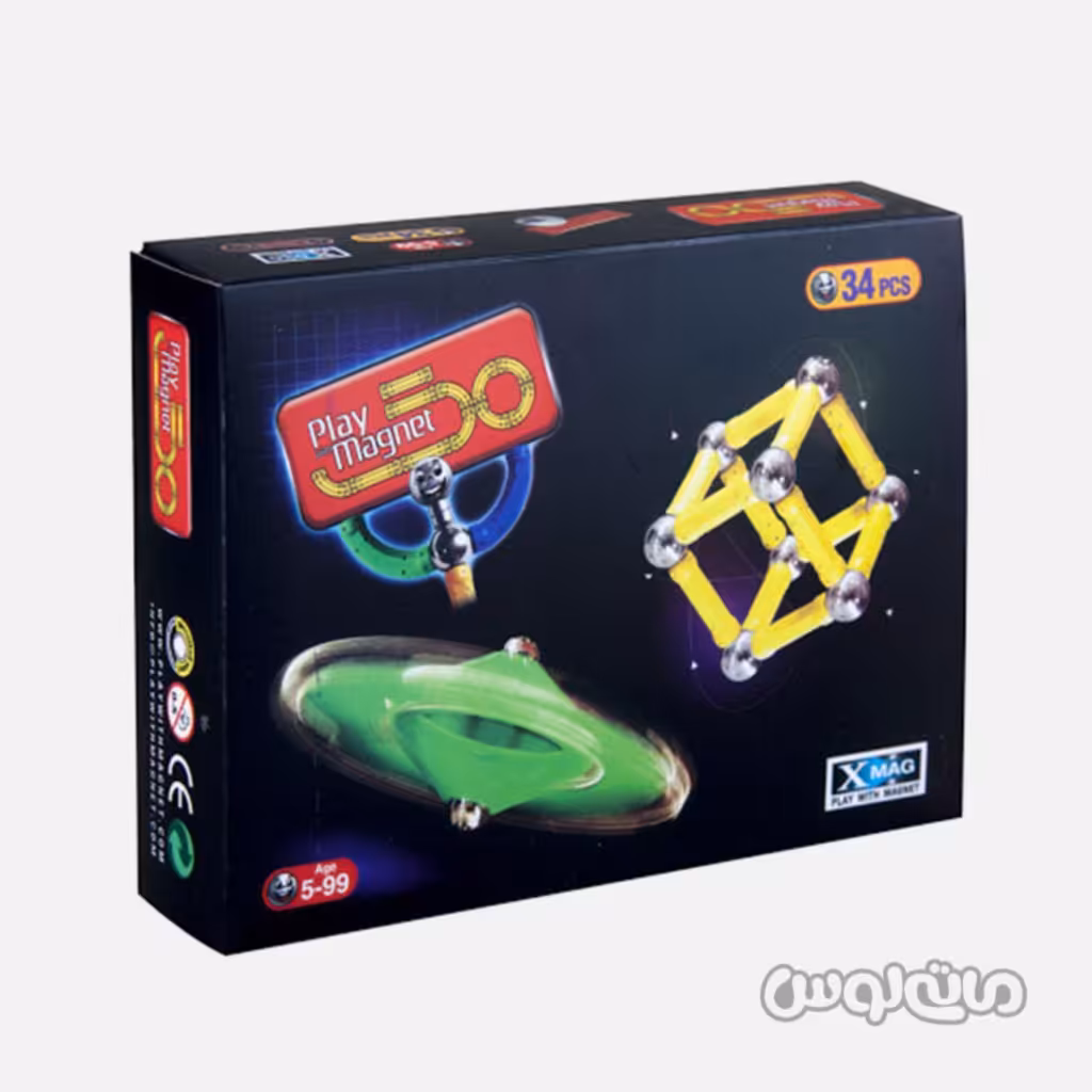 آهنربای ساختنی تیپ یک کلاسیک 34 قطعه بازی با مغناطیس


