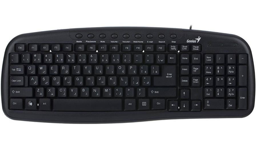 کیبورد جنیوس مدل KB-M225C همراه با حروف فارسی