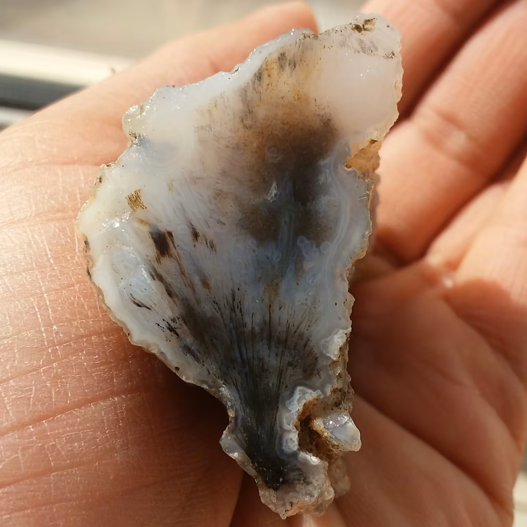 اسلایس سنگ راف عقیق مویی تکرار نشدنی محشر 100درصد طبیعی بی نظیر خا ا اص