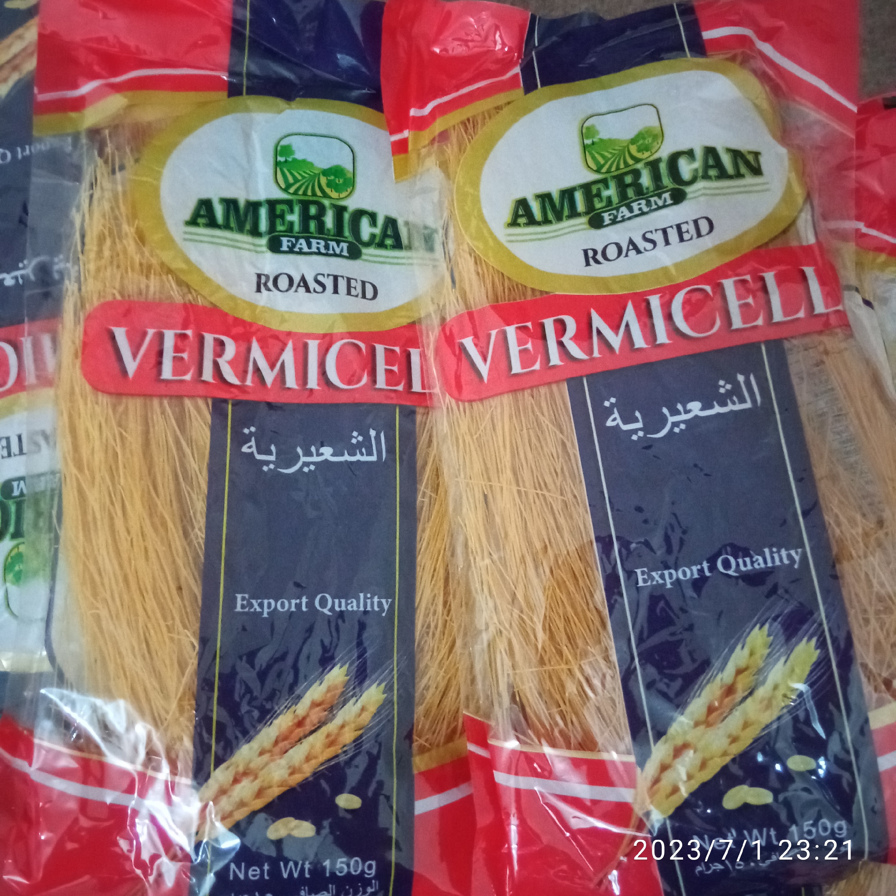 ورمیشل رشته شعریه آمریکن فارم (150گرم)