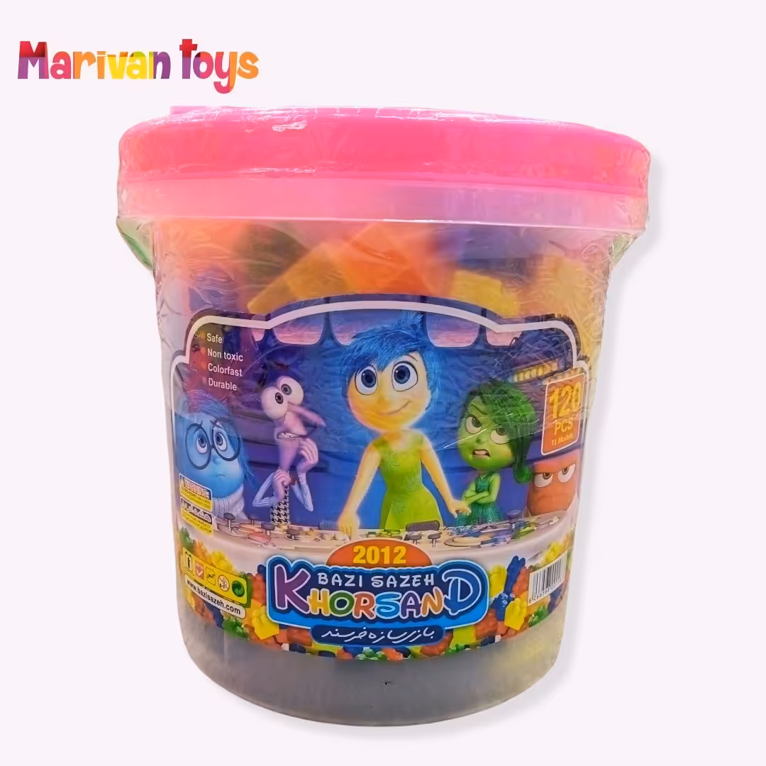 اسباب بازی بلوک 120 تکه سطلی