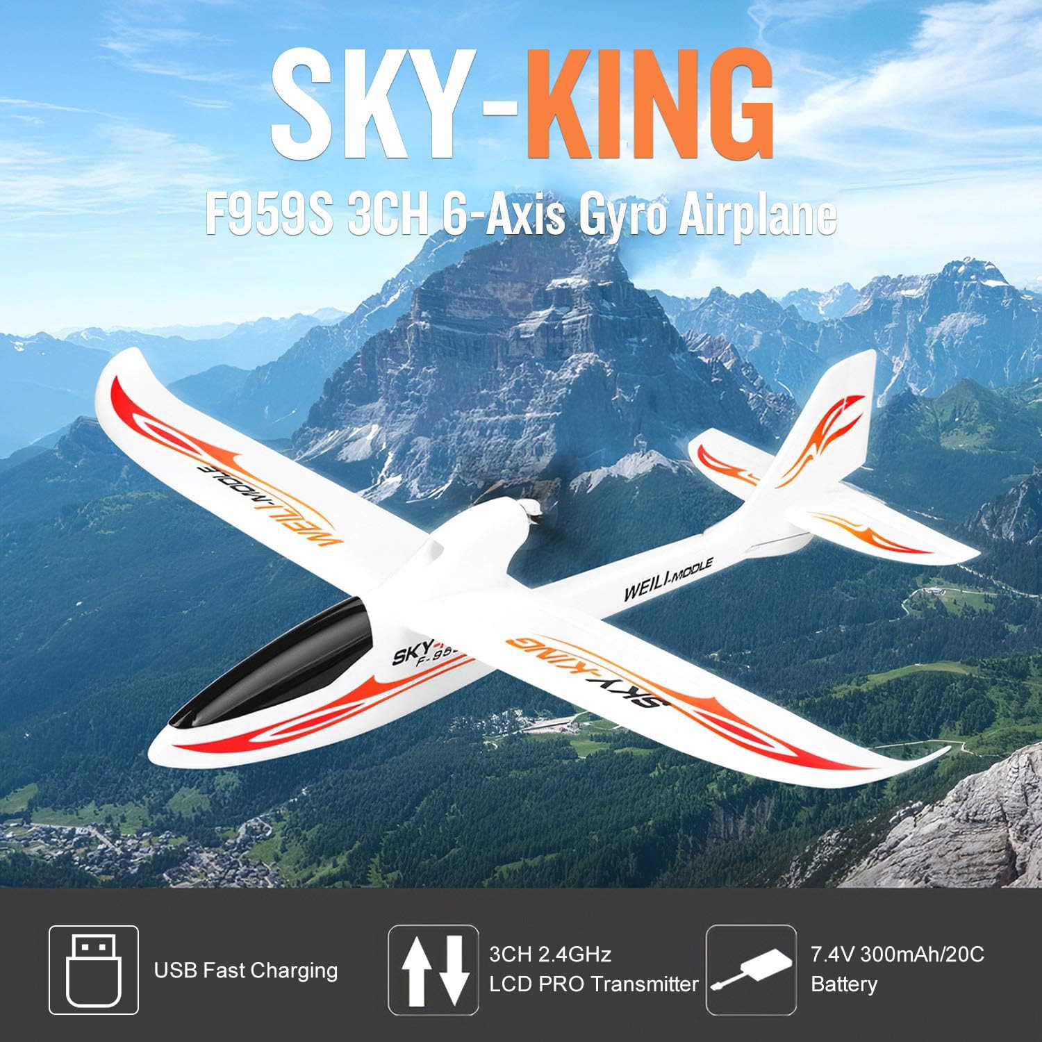 هواپیمای کنترلی skyking f-959s