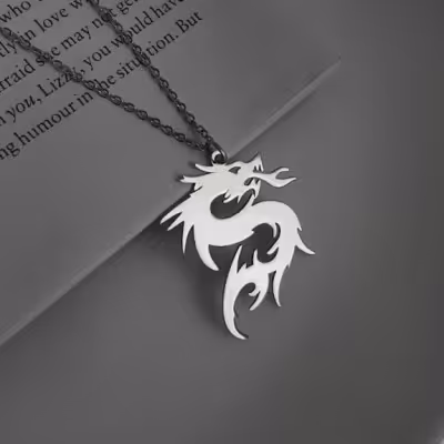 گردنبند اژدها استیل (دخترانه و پسرانه)
