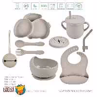 ست 8 تکه غذاخوری سیلیکونی کودک جوجوببک jojobebek طرح خرگوش کد 002