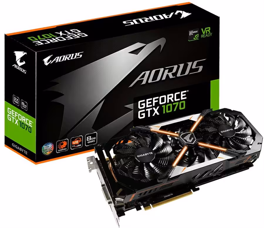 کارت گرافیک گیگابایت سری AORUS جی تی ایکس 1070 با حافظه 8 گیگابایت