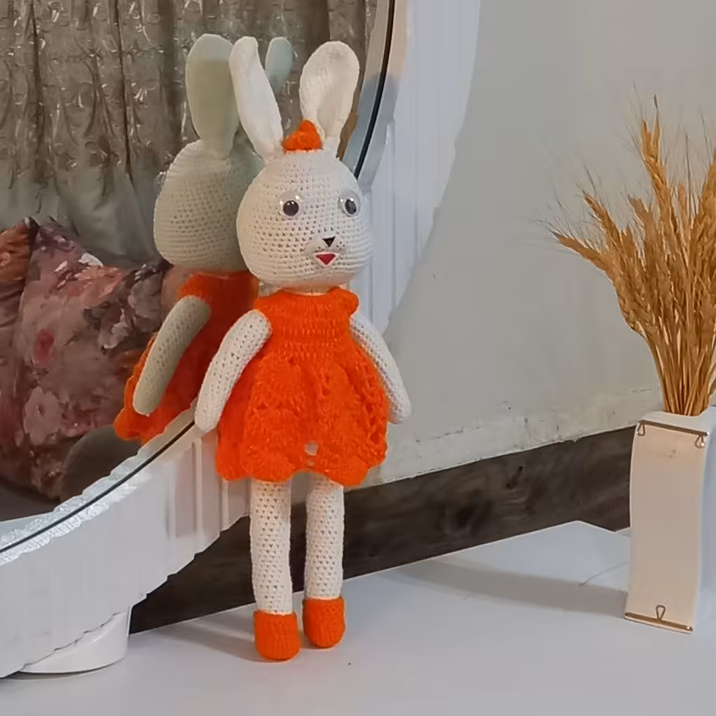 خرگوش دست بافت قابل سشتشو با ماشین لباسشویی 