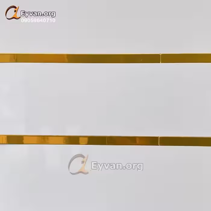 بین کابینتی سفید طلایی پشت چسب آلومینیوم کد 20415