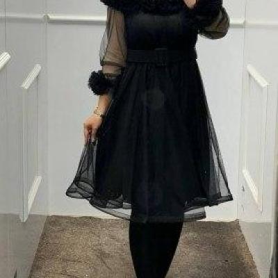پیراهن مهمانی زنانه تور مدل استردار