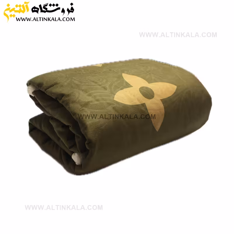 پتو گوسفندی نوجوان دولایه سایز 120×150 طرح لوییز بژ تیره