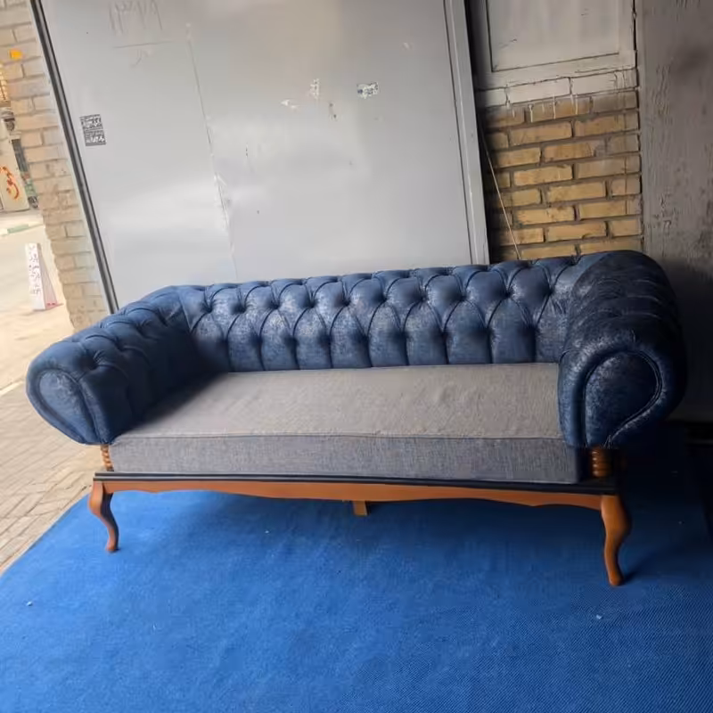 مبلمان چستر کلاسیک ،هشت نفره،کلاف چوب گردو و چنار