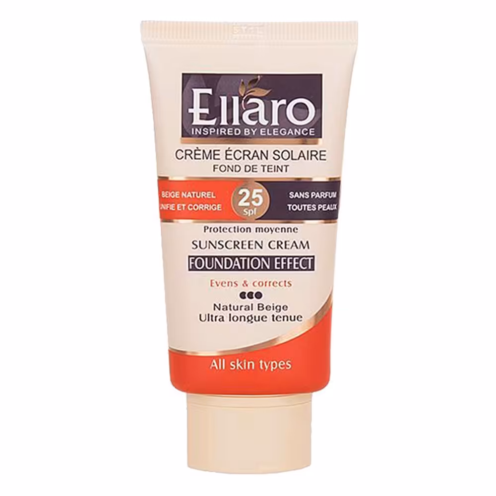 الارو کرم ضد آفتاب با پوشش کرم پودری اس پی اف 25 مناسب انواع پوست بژ طبیعی