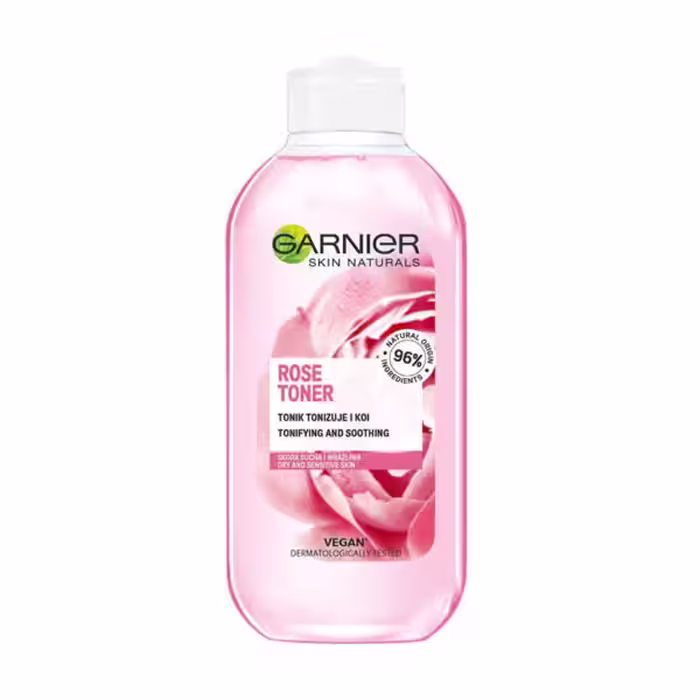 تونر گل رز گارنیر مناسب پوست خشک و حساس GARNIER Soothing Botanical Toner Rose Water • خوش آرا