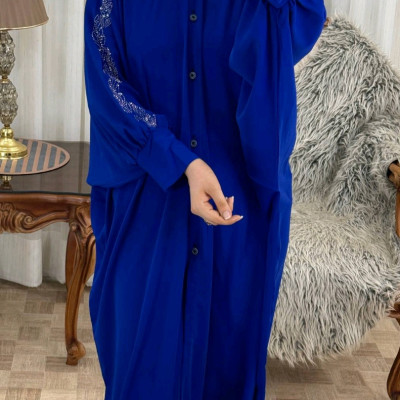 مانتو عبایی الیزه یاقوت(سایزبزرگ)موجودی سوال شود