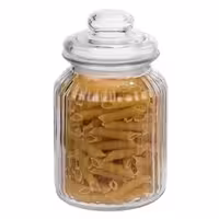 ظرف یا بانکه شیشه ای تنقلات و ادویه  سایز 1   در ابعاد  23 در 11

