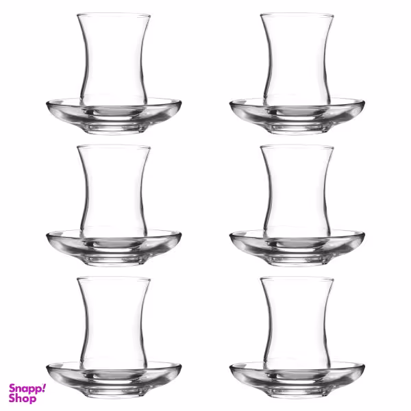 ست استکان و نعلبکی 12 پارچه لاو مدل کلاسیک