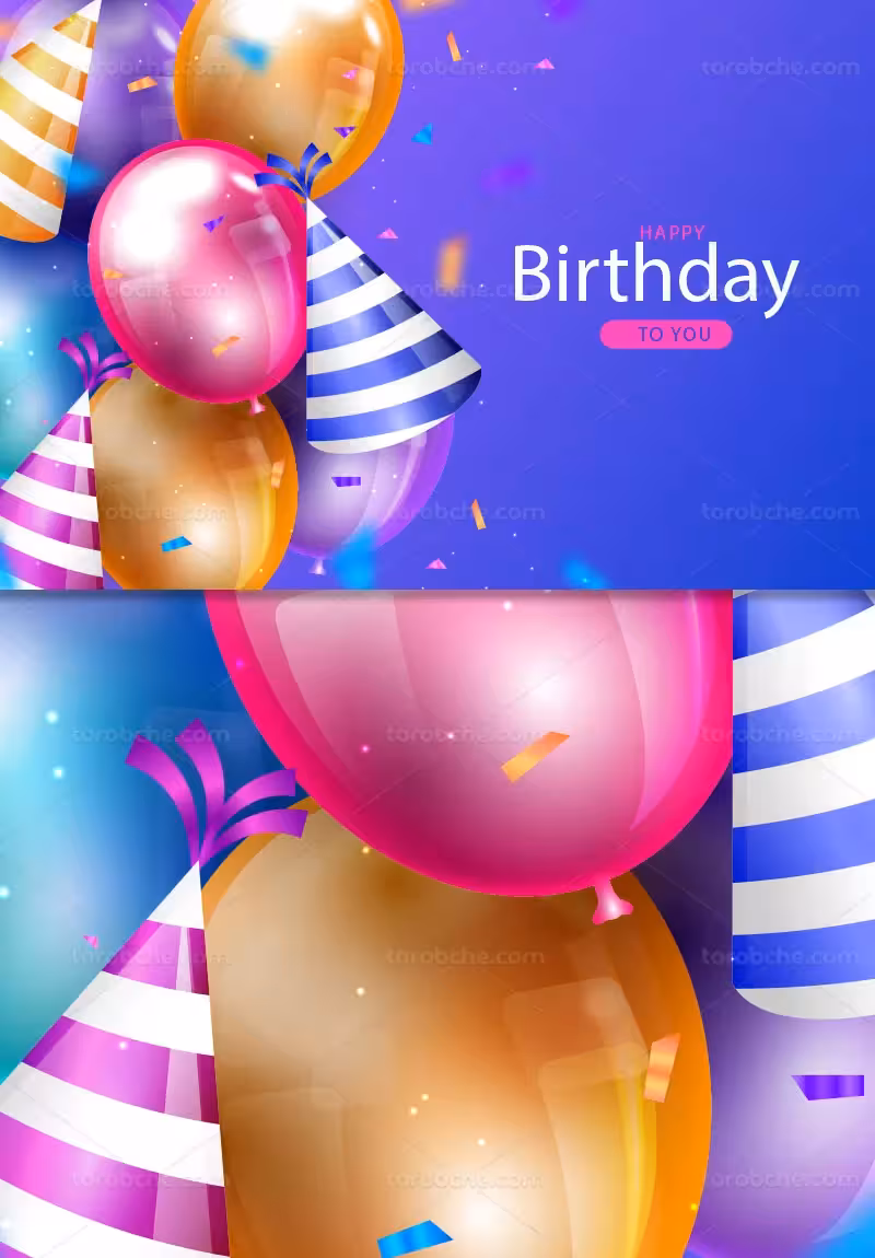 وکتور پس زمینه تبریک تولد | گرافیک با طعم تربچه