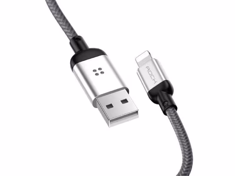 کابل لایتنینگ رقص نور راک Rock R6 Lightning Cable 1M