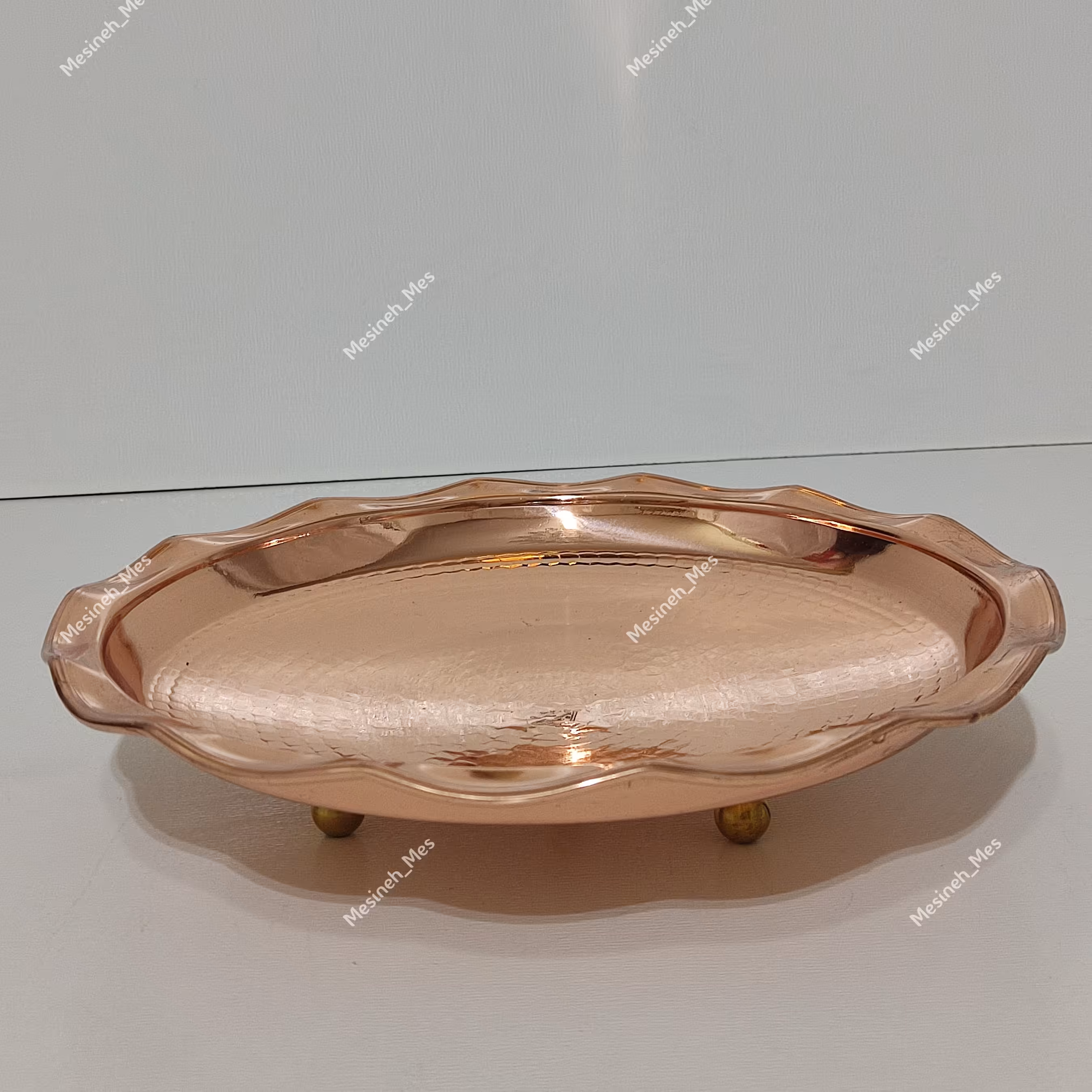 شیرینی خوری مسی سه پایه برنجی نانو